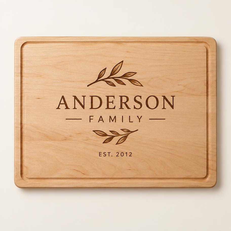 Personalized Family Cutting Board